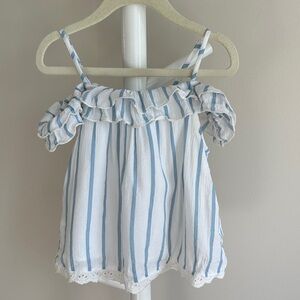 Gap Off the Shoulder Stripe Top Size XS/4-5